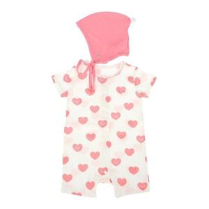 [블루독베이비] 26SS(핑크)하트뱀부세트 반팔우주복 신생아백일선물 (4637004106)