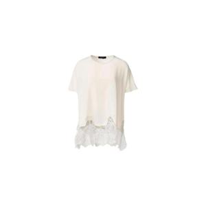 26 SS 파비아나필리피 레이스 디테일 반소매 티셔츠 TPD276F736M158 TP451059832