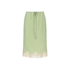 생로랑 레이스 트리밍 미디 스커트 856886Y100W