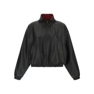 발렌시아가 가죽 자켓 856381TRS251000 Black