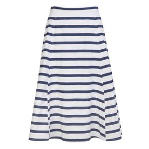헤지스 여성 26SS 네이비 스트라이프 면 밴딩스커트 HSSK6B301N2