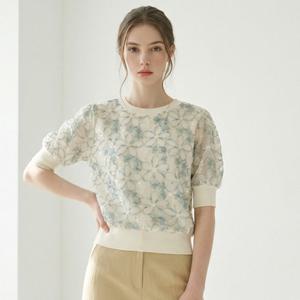 [포커스]플라워 샤이닝 크롭 니트 PBINF6M1KT2191