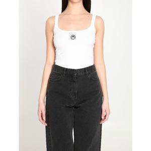 마린세르 로고 자수 크롭 탱크 탑 WTO507AC JER0001 WH10