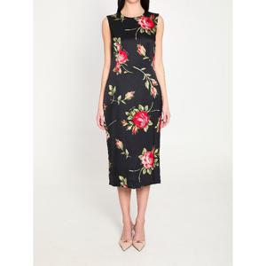 돌체앤가바나 부케 로즈 새틴 미디 원피스 F6GAST FSICD HN5ZN