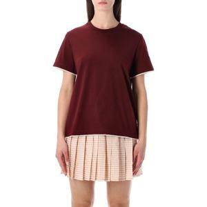 몽클레어 로고 패치 스칼럽 코튼 티셔츠 8C0002789AUO 436