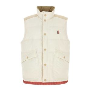 몽클레어 버튼 클로저 하이칼라 슬리브리스 다운 조끼 L10971A0