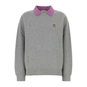 베르사체 코튼 그레이 스웨트셔츠 10245721A17914 2EW40