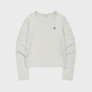 M 와키윌리긴팔티 CQK WA2601LT65LG 우먼스 베이직 코튼 롱슬리브 라이트 그레이