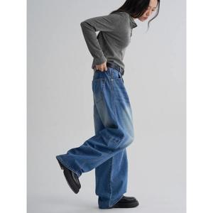 (356221WCPQ) [에잇세컨즈] 사이드 커브드 벌룬핏 데님  스카이 블루