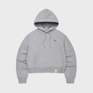 와키윌리후드티 CQK WA2601HD51GR 우먼스 릴리와펜 크롭 후디 그레이