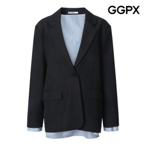 [지지피엑스]스트라이프 안감 배색 싱글 자켓 GQ2JK002B