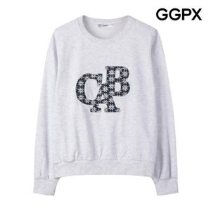 [지지피엑스]플라워 알파벳 맨투맨 티셔츠 GQ2TS025F