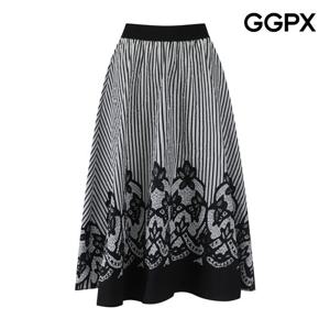 [지지피엑스]로맨틱 레이스 스트라이프 스커트 GQ2SK025F
