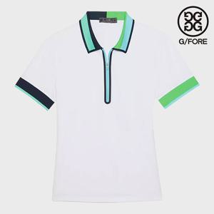 [지포어] (SW_G4LS23K800_ALIME_) 여성 콘트라스트 테크 집 폴로 셔츠 G4LS23K800