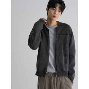 (45625AMCH4) [에잇세컨즈] 가먼트 다잉 집업 카디건  애쉬