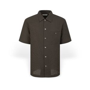 [헤지스] 남성 리플 솔리드 반팔셔츠 HZSH6B709W2