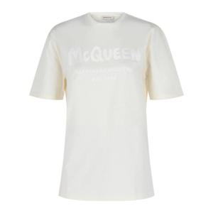 알렉산더 맥퀸 반팔 티셔츠 659729 QZAD3 0954 10002 36 White