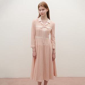 [SATIN] 리본 레이스 플레어 원피스_2컬러 S261S606