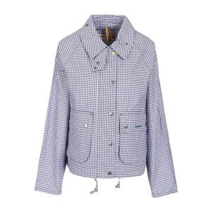 바버 스피 스트라이프 체크 드로스트링 재킷 LCA0383LCA NY71