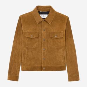 생로랑 스웨이드 버튼 가죽 재킷 861502 YC2AY2104