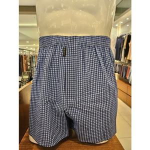 [와코루] 면리플 잔체크나염 남성트렁크팬티 [WMP5448 BU]