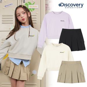 디스커버리키즈 DKAZ24061 여아 맨투맨+큐롯팬츠(치마바지) 2SET