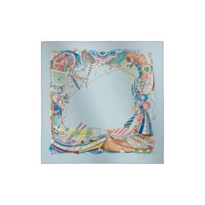 에르메스 보드 어 보드 스카프 80 블루 씨엘 베르 멀티꼴로르 H414210SH02