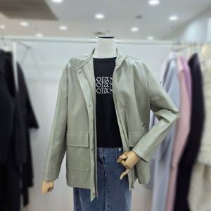 [잇미샤][잇미샤] 하이넥 오버핏 페이크레더 자켓(ITP2LJK100)_D