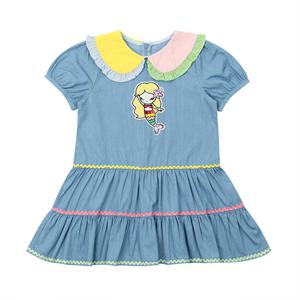 [프렌치캣(백)]청해지 카라 배색 OP(Q32DBO200-NW)