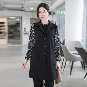 [모슬린]엄마옷 단추 포인트 롱 조끼 613FGH541 마담/중년여성/