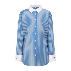 [썬쿠][썬쿠] 스트라이프 배색 셔츠(SN71D9NBS14X)