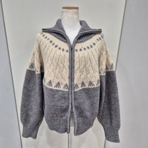 [나인스텝]배색카라니트집업 N25NW5415  YS