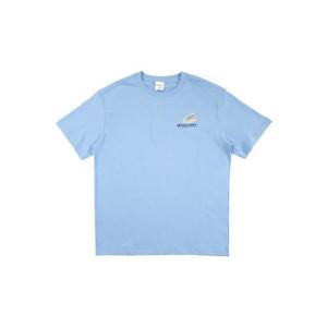 디스커버리  공용 바시티 그래픽 반팔 티셔츠 DXRS5C043-DBS