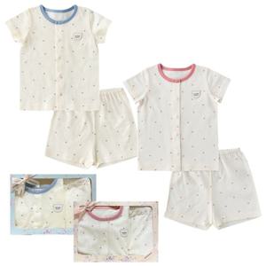 M밍크뮤D (쌍둥이선물)26SS 도트메쉬반팔내의 실내복 (3637005427A)