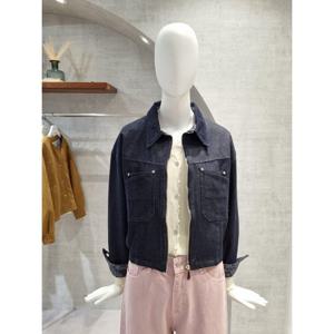 페이지플린  (F6AJK001B) 카라넥 포켓 생지 데님 자켓