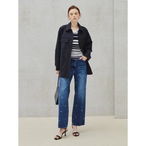 [아이잗컬렉션(피)]미니 스터드 스트레이트 데님 팬츠 CS3A0SL251