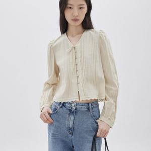 [주크] 레이스 핀턱 블라우스 Z261MSC005