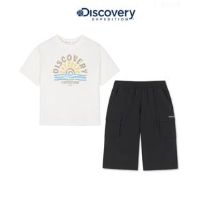 디스커버리키즈 DKAZ18063 키즈 프레시벤트 반팔티+8부 팬츠 2SET