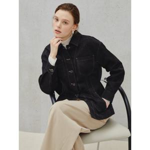 [아이잗컬렉션(피)]다크 인디고 스티치 라인 재킷 CS3A0JK241