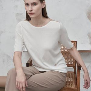 [올리비아로렌]네크넥  반팔 솔리드 니트VOBBS5M3311_YS