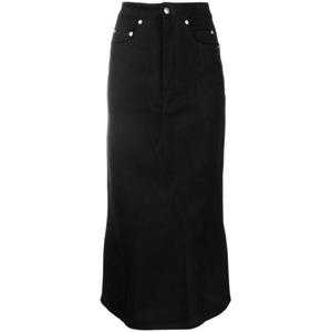 릭 오웬스 미디 스커트 RP02B6349 CF09 Black