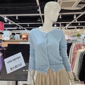 밀스튜디오 DP02 예쁜 소매 허리 레이스가디건 LS4CDS108