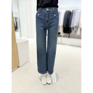 [숲]앞페이크포켓 일자와이드 데님팬츠  SC3DP34W