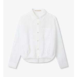 [보브] 볼륨 플리츠 헴 크롭 블라우스 715626000701