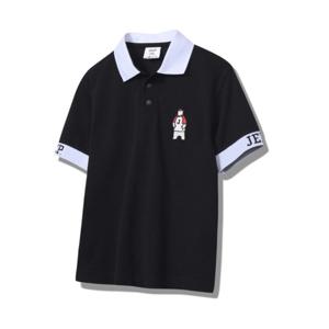 [JEEPKIDS(지프키즈)] 지프 베어 배색요꼬립 PK티셔츠 KP2TSU703BK