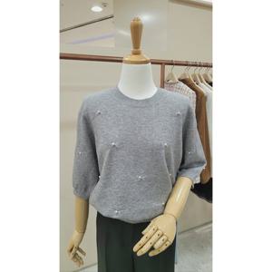 [케네스레이디]리본 진주 반소매 풀오버 EVKPOQB990_CA