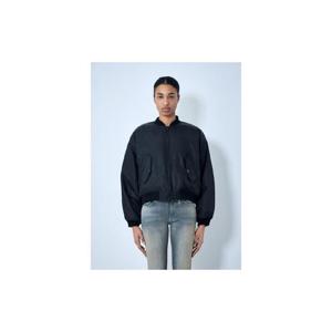 26 SS 발렌시아가 여성 Zip Front Bomber Jacket bal0263011blk