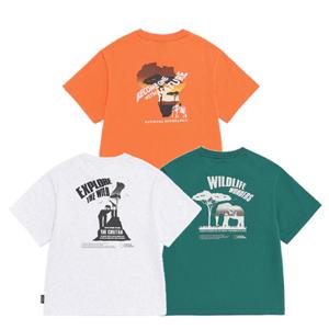 내셔널지오그래픽키즈 반팔티 K262UTS040 남아 여아 사파리 그래픽4 티셔츠 170 고학년 딜