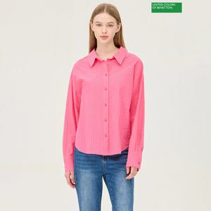 베네통 백 버튼 내추럴 블라우스 BABLA1611