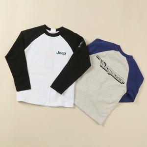 [지프 키즈]MARIOKN2TSU022 나침반 와펜 라글란 티셔츠